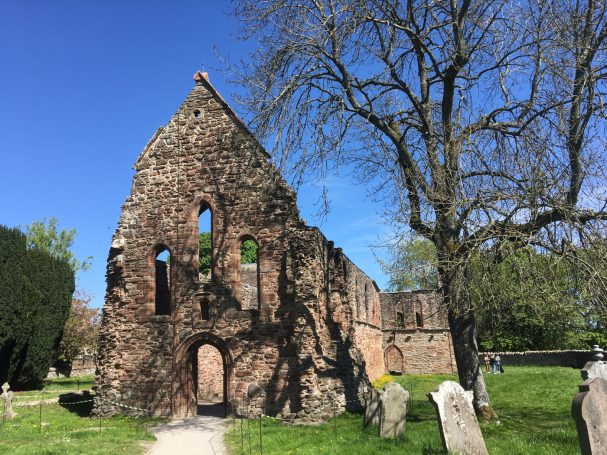 Ruins of Beauly Priory in the village of Beauly in the Scottish Highlands