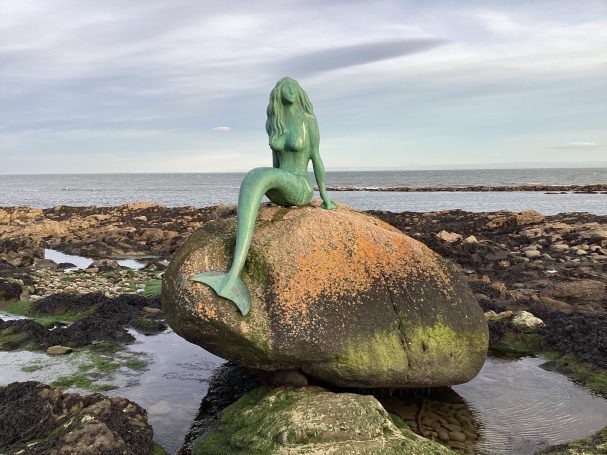 Mermaid of the North sculpture in Balintore on the Moray Firth